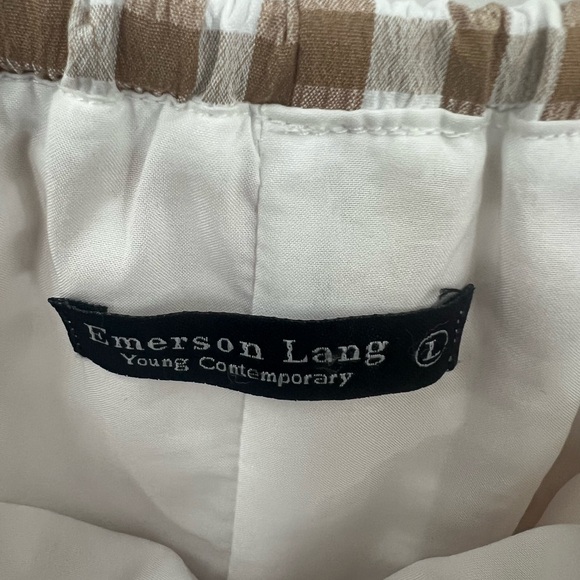 Women's Gingham Balloon Midi Skirt - Beige - Picture 8 of 10